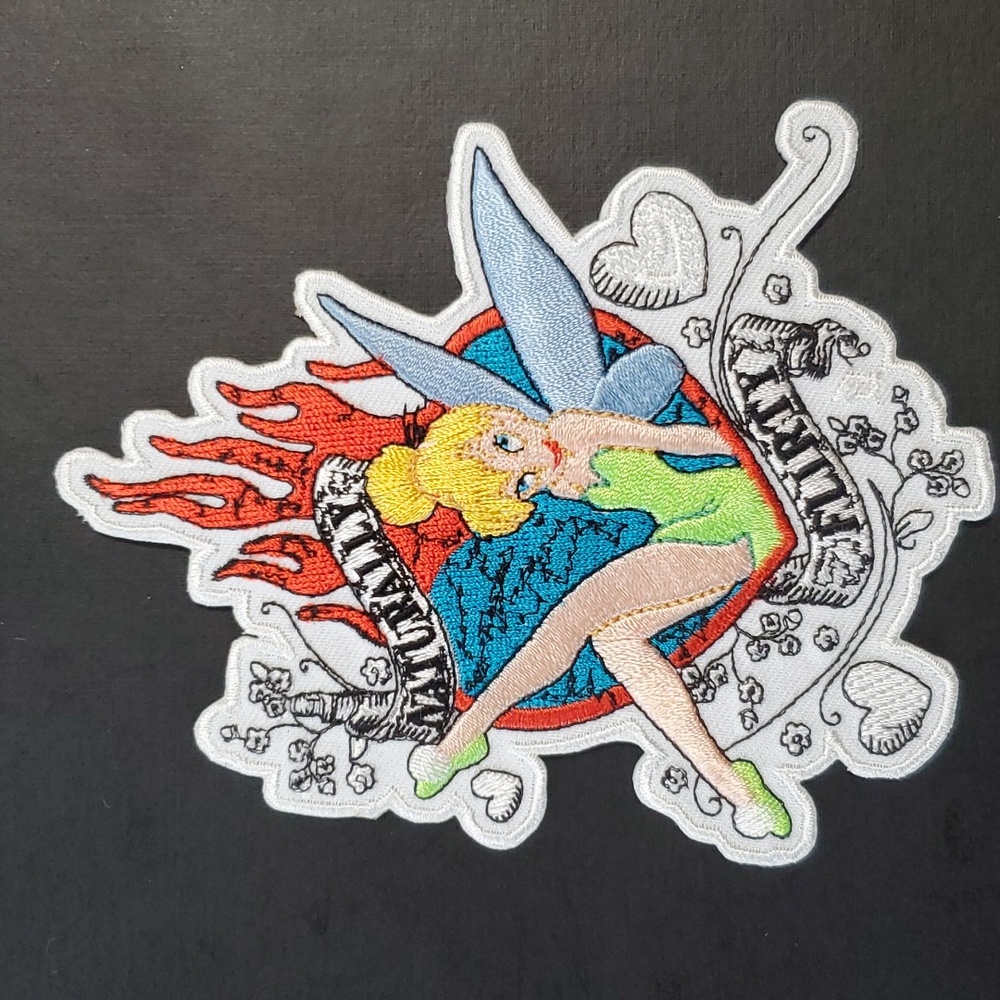Tinkerbell Patch "Naturally Flirty" size: 3.5 x 4.5 inch